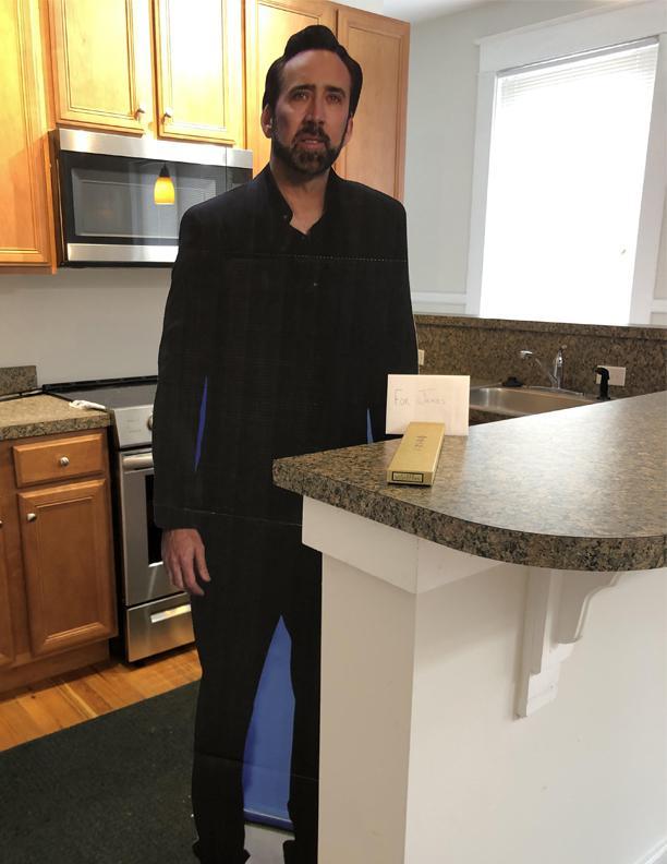 Our friend is buying his first home today, so we worked with his realtor to be sure this is the first thing waiting for him in his kitchen after closing.