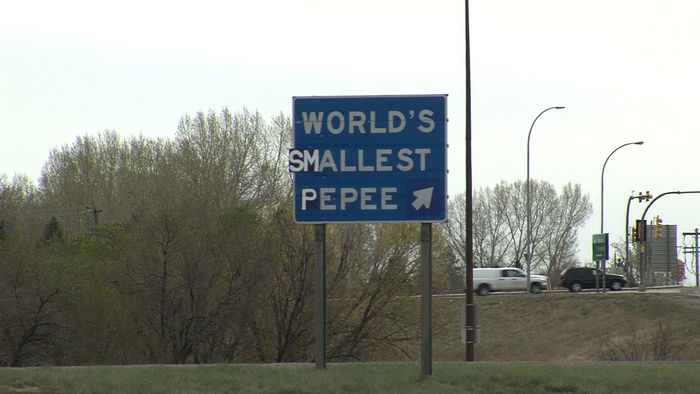 Our City is proud to have the World's largest TeePee. Someone vandalised the sign last night...