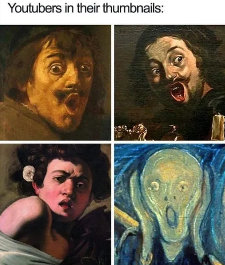 Youtubers in their thumbnails
