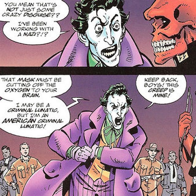 The joker is crazy patriotic