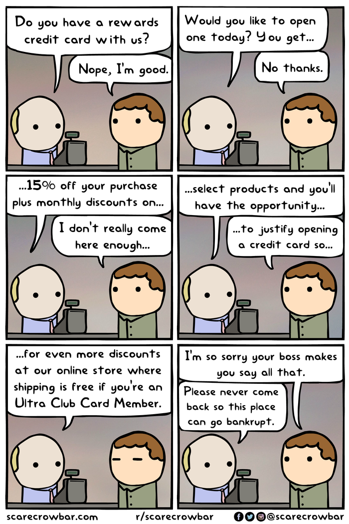 Would you like to open a card with us today? [oc]