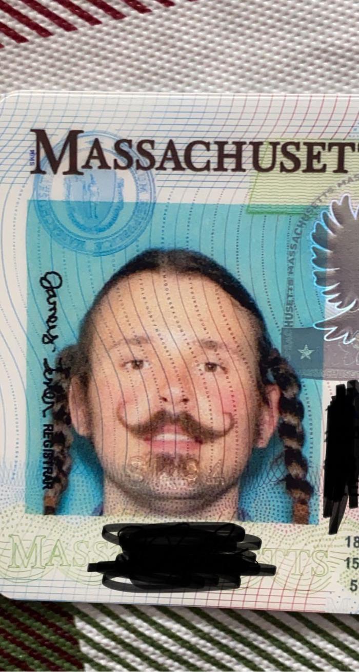 On the topic of ridiculous ID photos, my brother likes to make a sport out of it as well