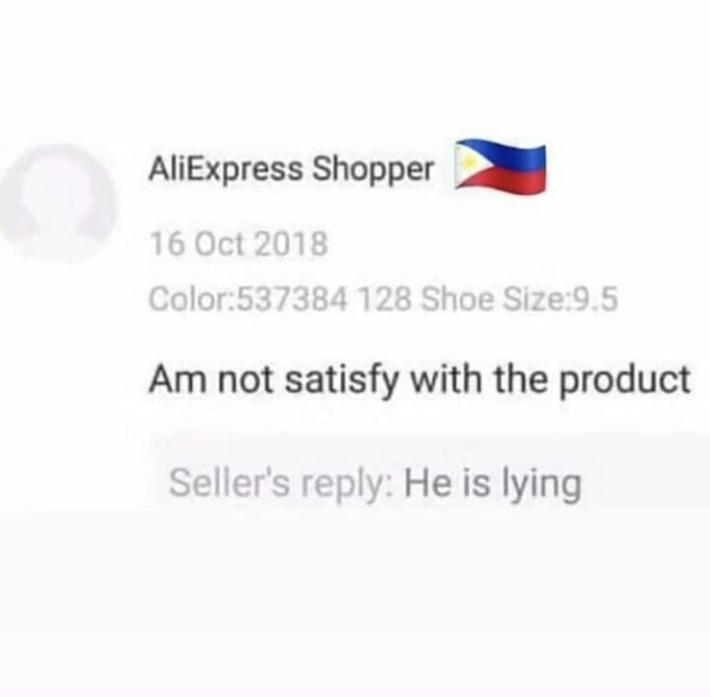 he’s lying