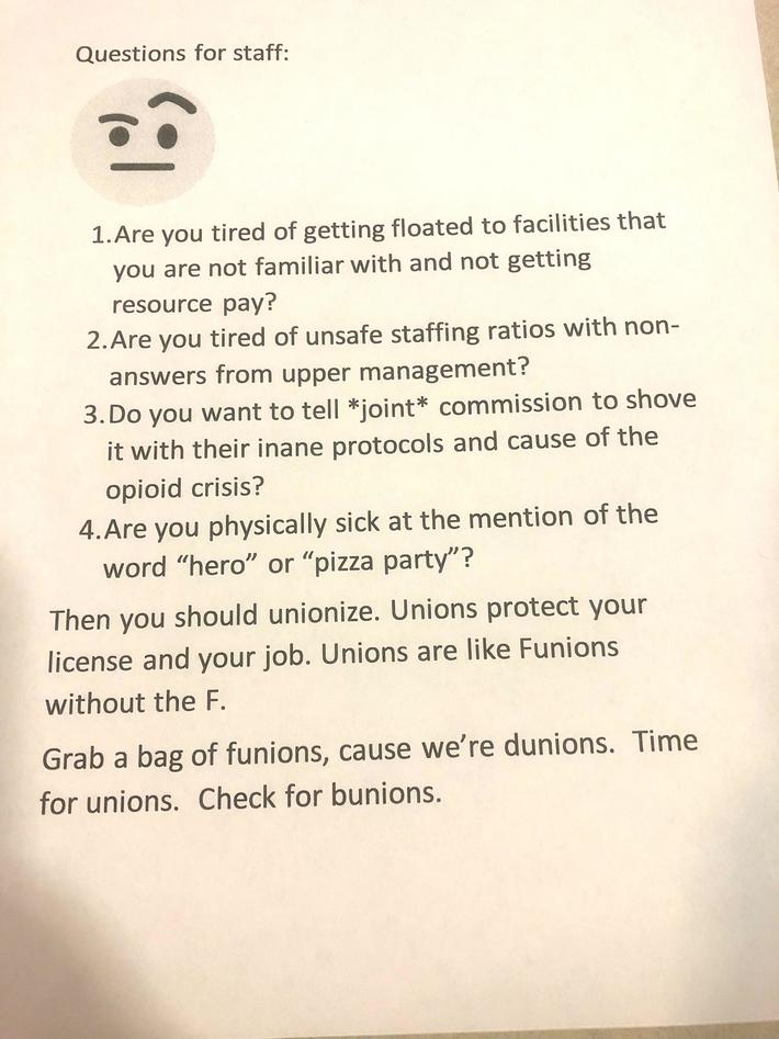 Somebody stuck this in our break room