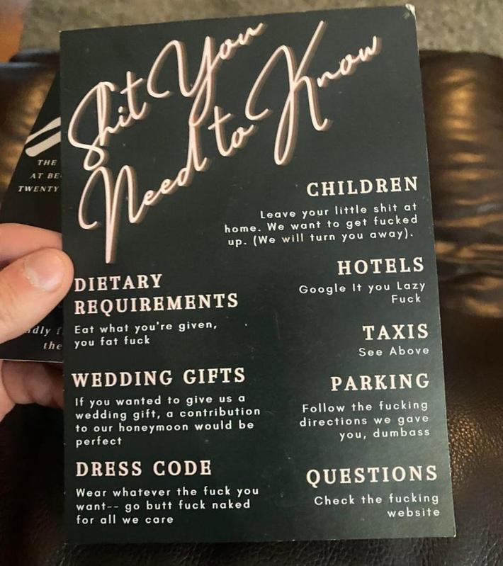 This came along with the wedding invitation....