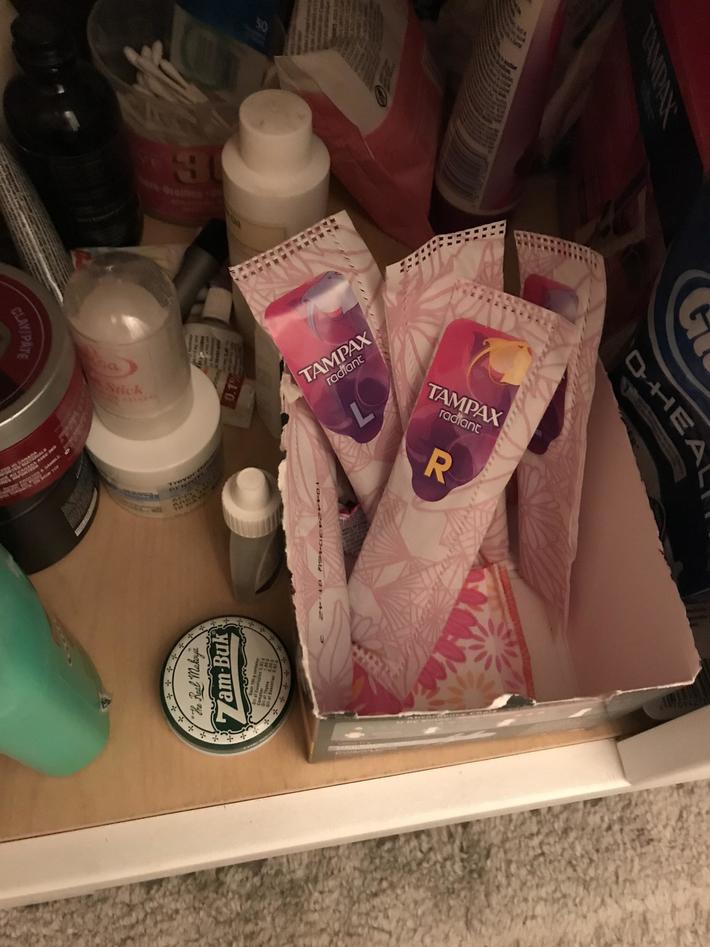 In a brief lapse in judgement, I asked what’s the difference between left and right tampons were.