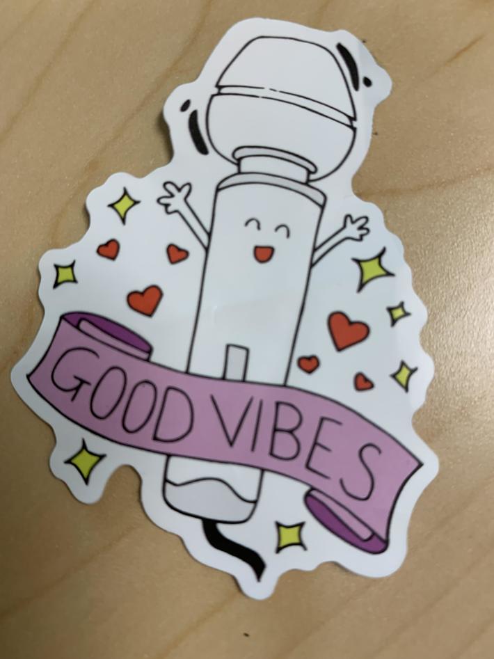 I put a sticker assortment on an Amazon wish list for rewards for my elementary school class. A parent donated. This was in the pack. Luckily I was able to see this and remove it before an 8 year old went home wearing a vibrator on her shirt, and I ended up on the news.