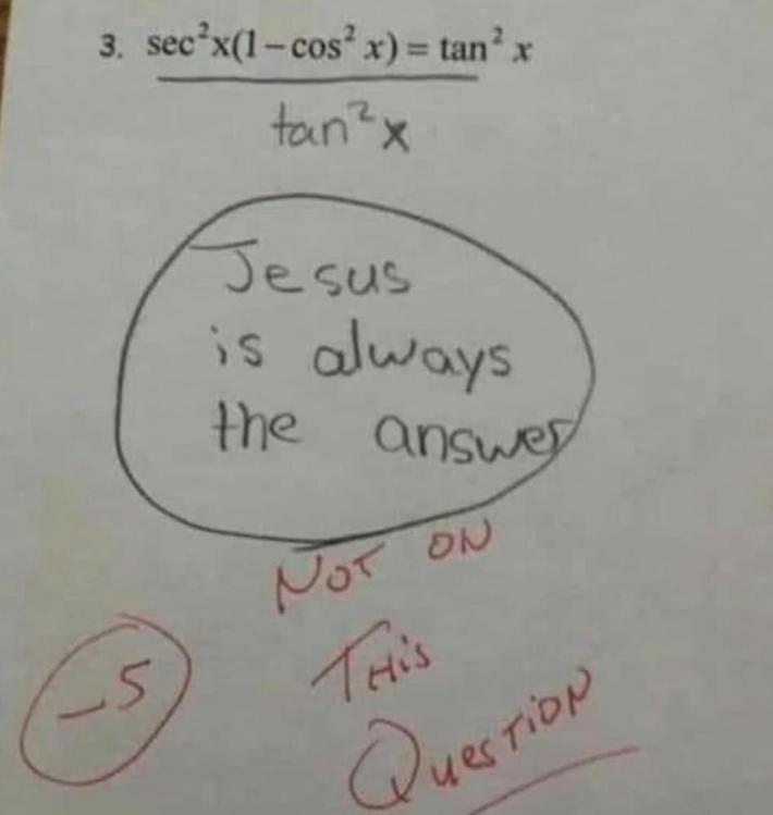 Jesus failed to take the wheel