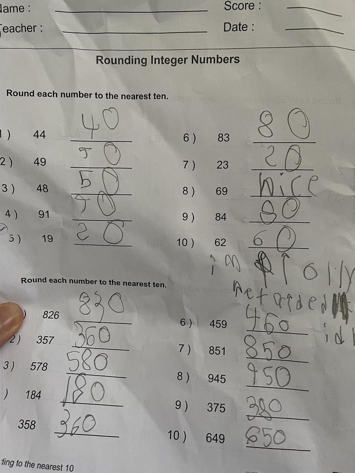 My son asked me to check his homework answers. I’m not even mad. (Note: the self deprecating remark is for reaction, he does not feel that way about himself)
