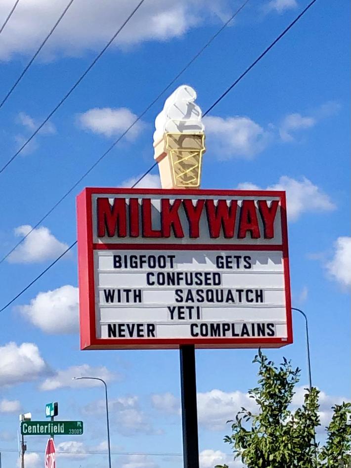 My local ice cream place must have an abominable signman…