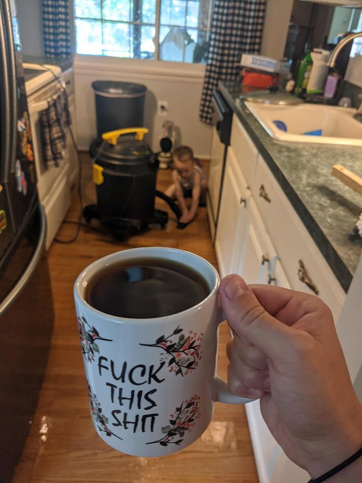 My nephew decided to pour water all over the floor. Heres a picture my sister sent me