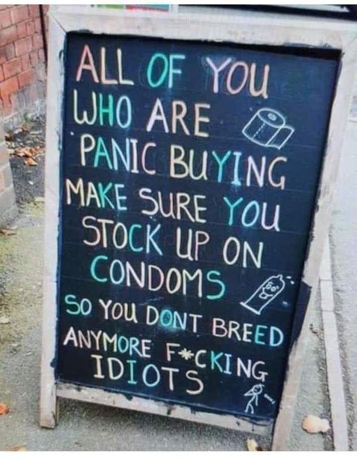 My Country is full of numpties at the moment.