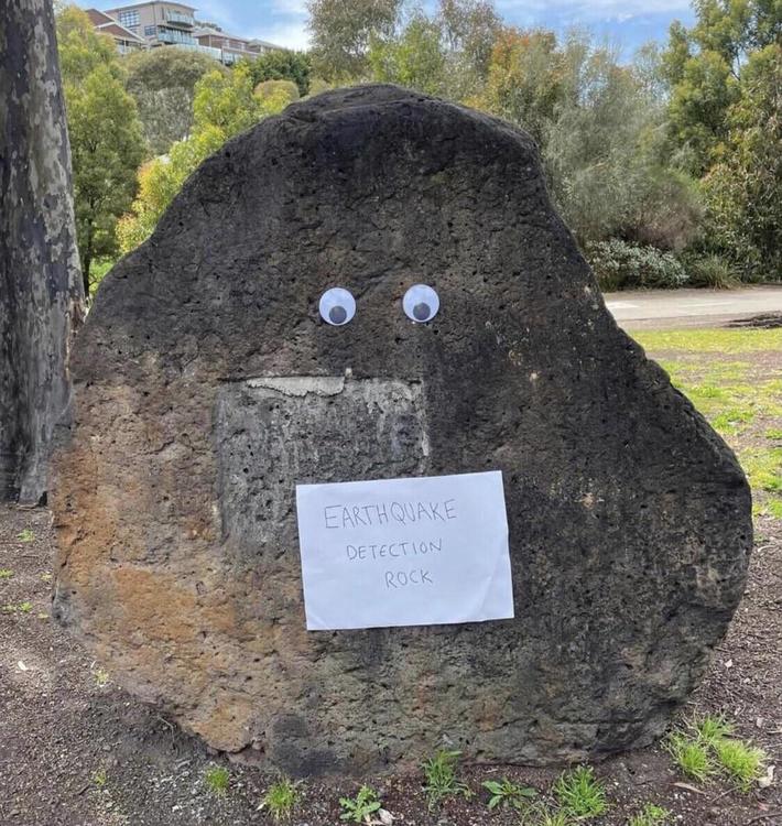 After a recent earthquake in my city, someone set up an earthquake detection device in my local park