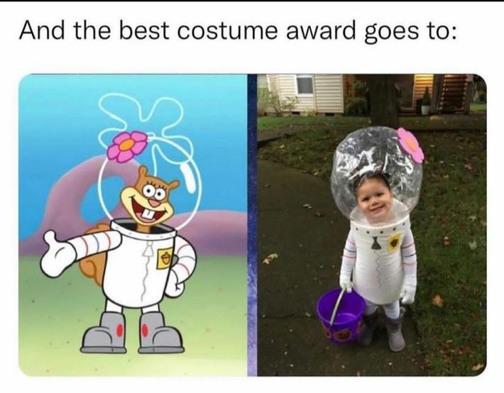 Best Halloween costume [{Sandy Cheeks} spongebob squarepants]