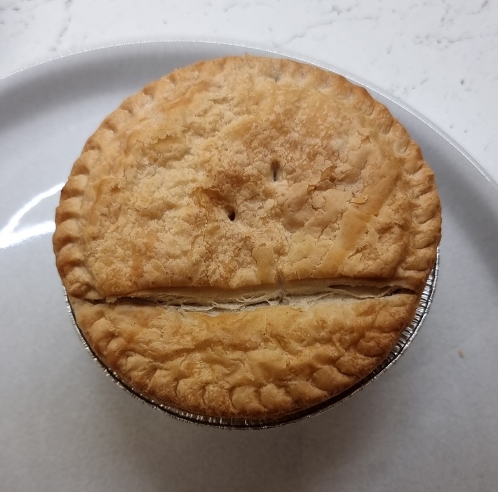 My steak pie came out Canadian