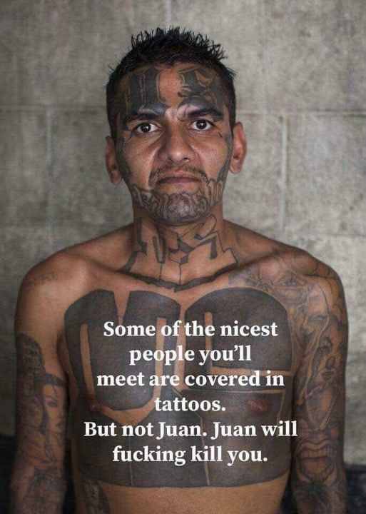 Don't judge people by their tattoos.