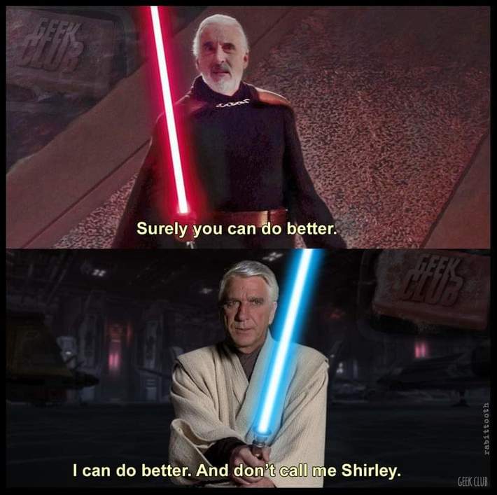 Looks like I picked the wrong week to join the dark side.