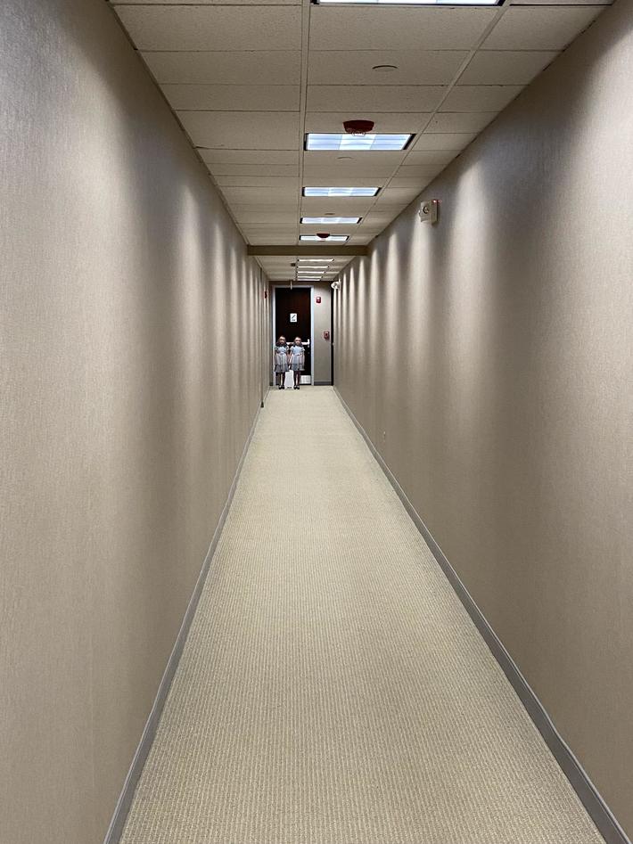 I am the only one in the building today. Someone pranked me and scared me to death