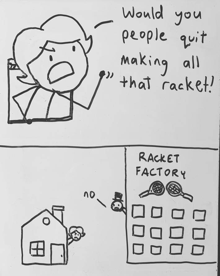 A whiteboard comic from my 15yo son [oc]