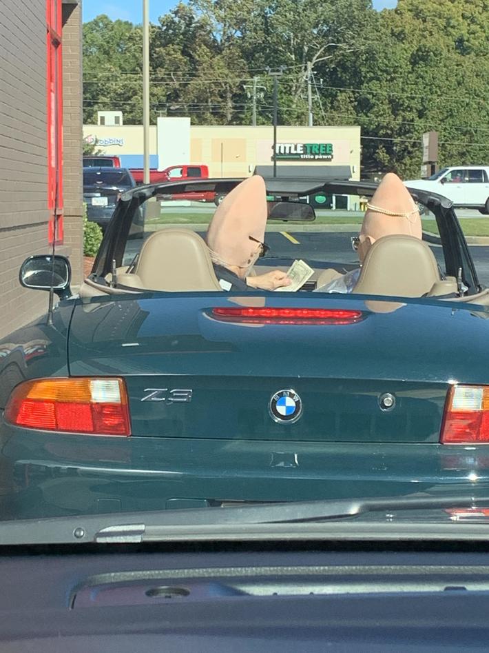 In the drive thru today.