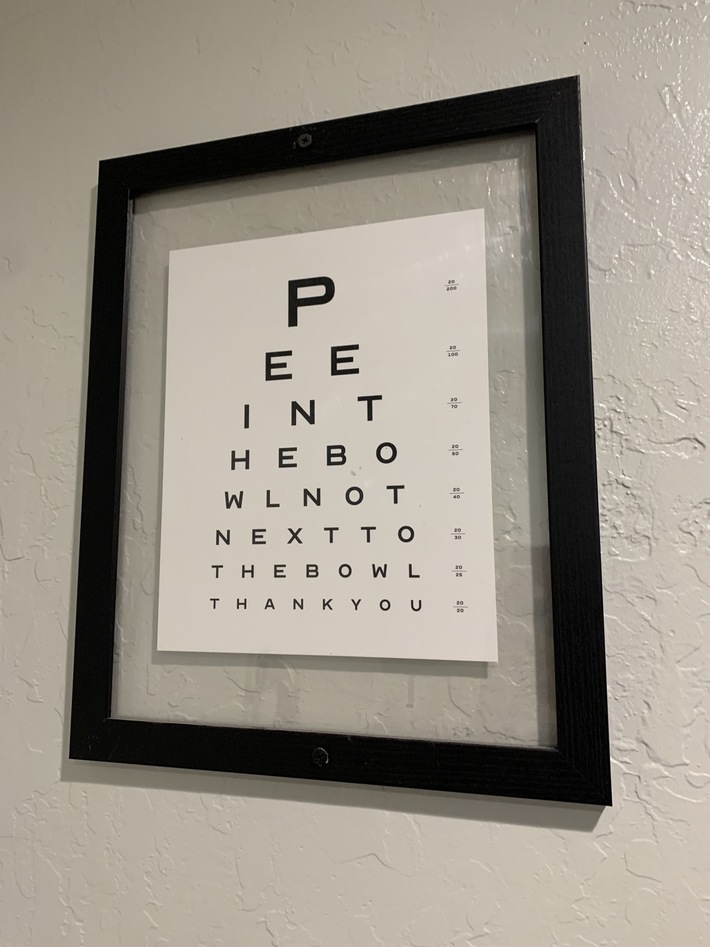 Sign in a restroom