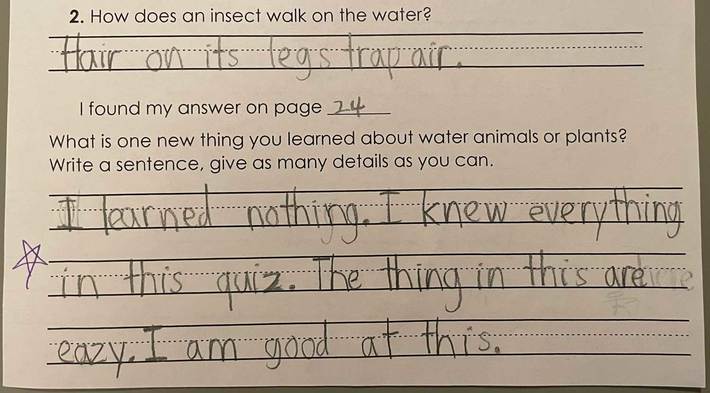 Apparantly my daughter is good at science.