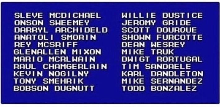 A 90s Japanese video game designer had to come up with American sports names