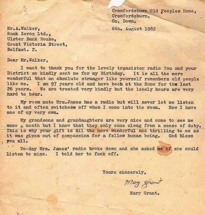 One of the best ever letters written.... Ever 🤣🤣