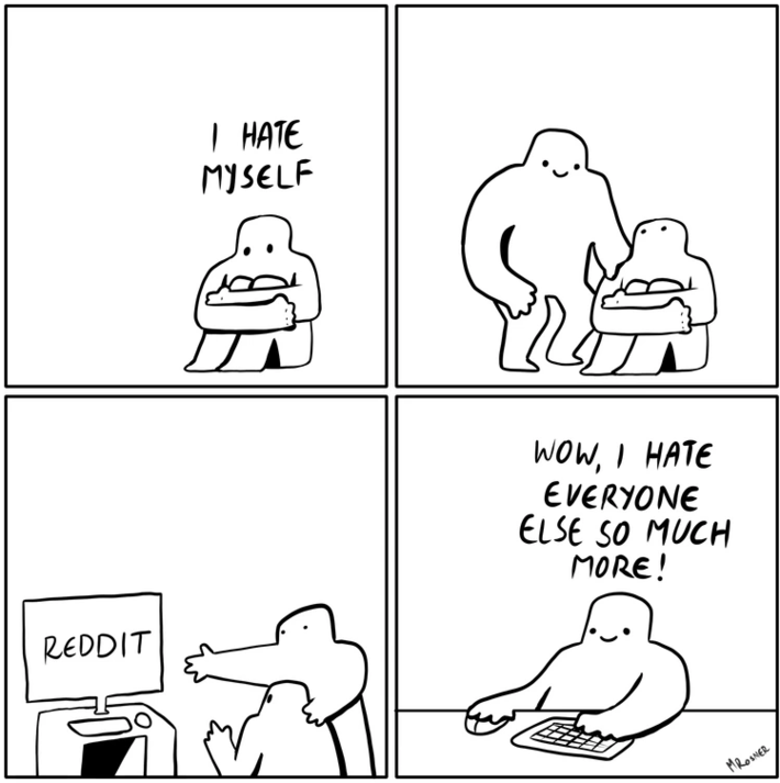 Positive effects of Reddit on mental health