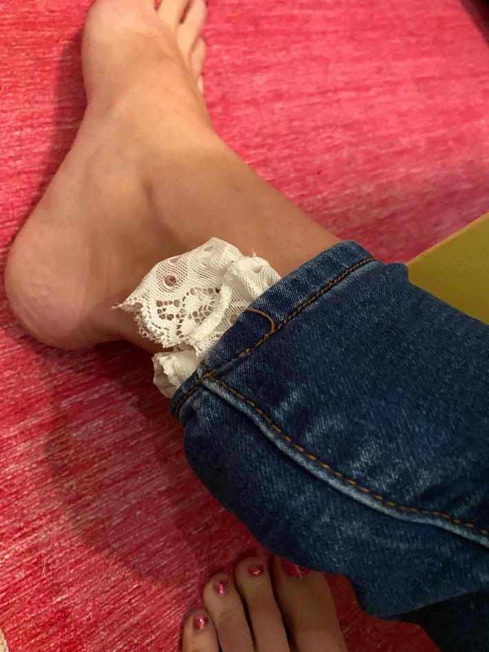 My friend went to work with a pair of underwear hanging out of her pants all day.