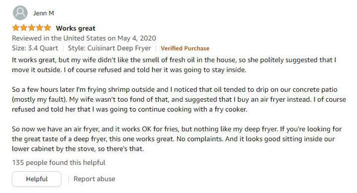 Review For a Deep Fryer on Amazon