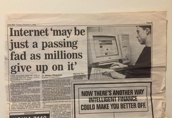 From a news article in December of 2000