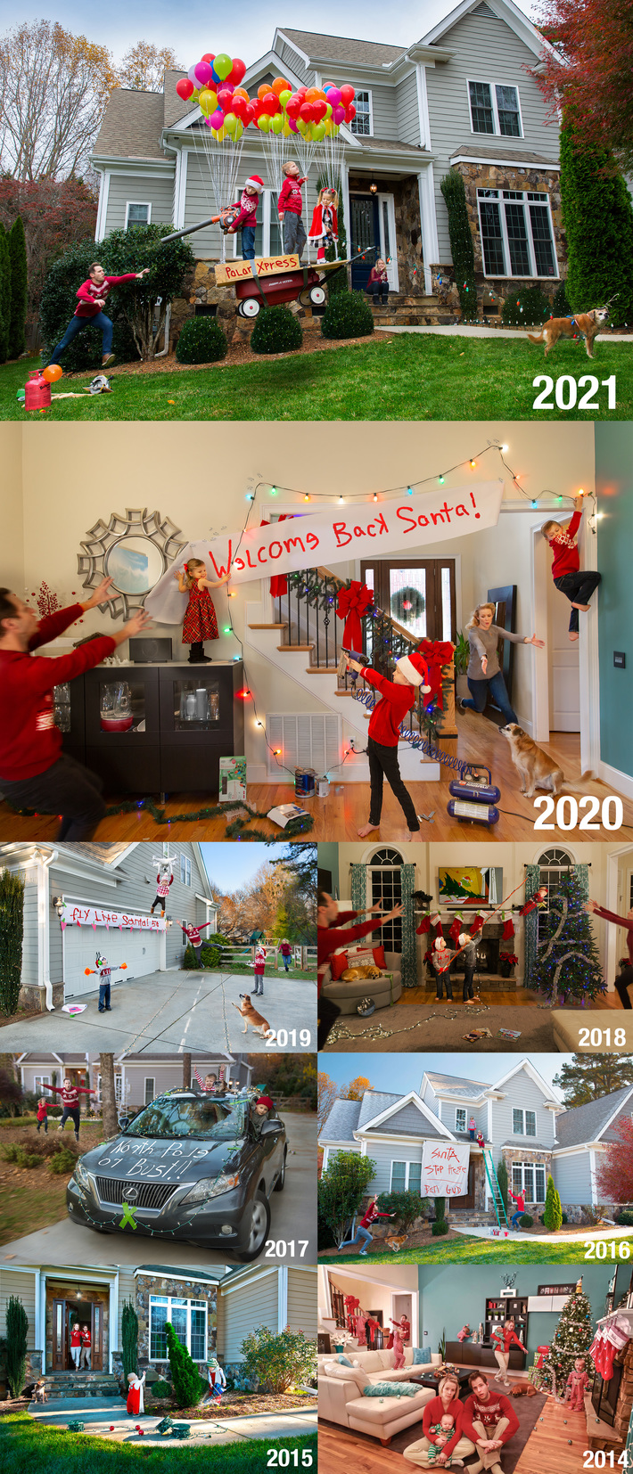 Here's our annual "parenting disaster" Christmas card - 8 years and counting...
