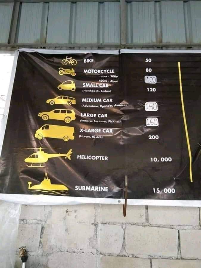 Car wash prices