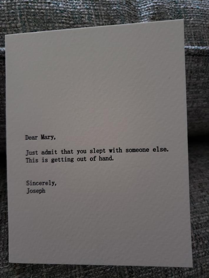 Further evidence my wife's boss has a sense of humor. This is her Christmas card.