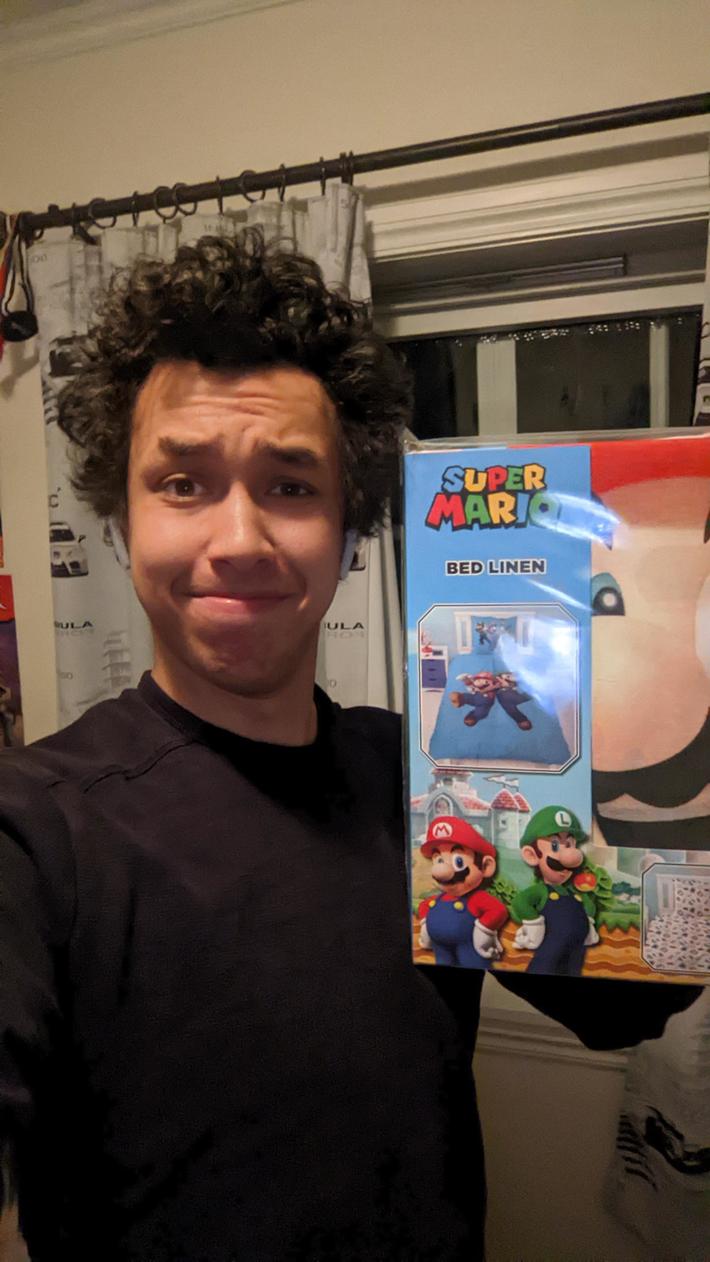 My mom got me Super Mario Sheets for Christmas. I'm 22 and have been living in my own apartment for 4 years, so I looked confused and disappointed. She said "What? It's not like anyone else is going to see your sheets" and now I don't know if that was ignorance, an insult or innocence...