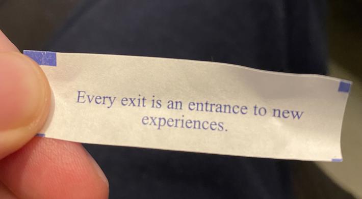 At dinner with my girlfriend and she got the fortune about anal sex
