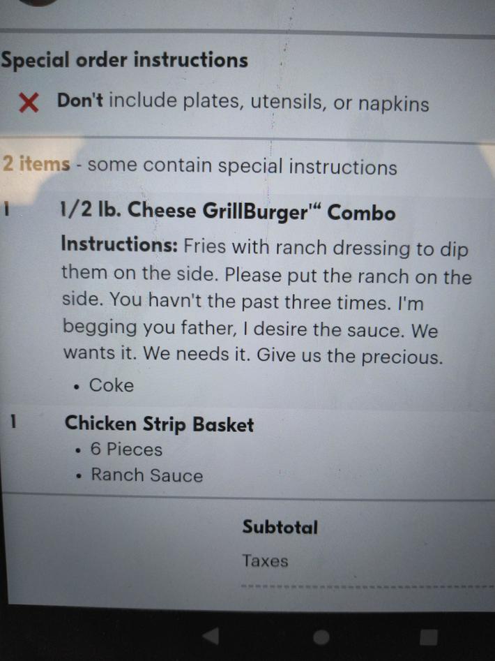 Someone loves my restaurant's ranch a bit much