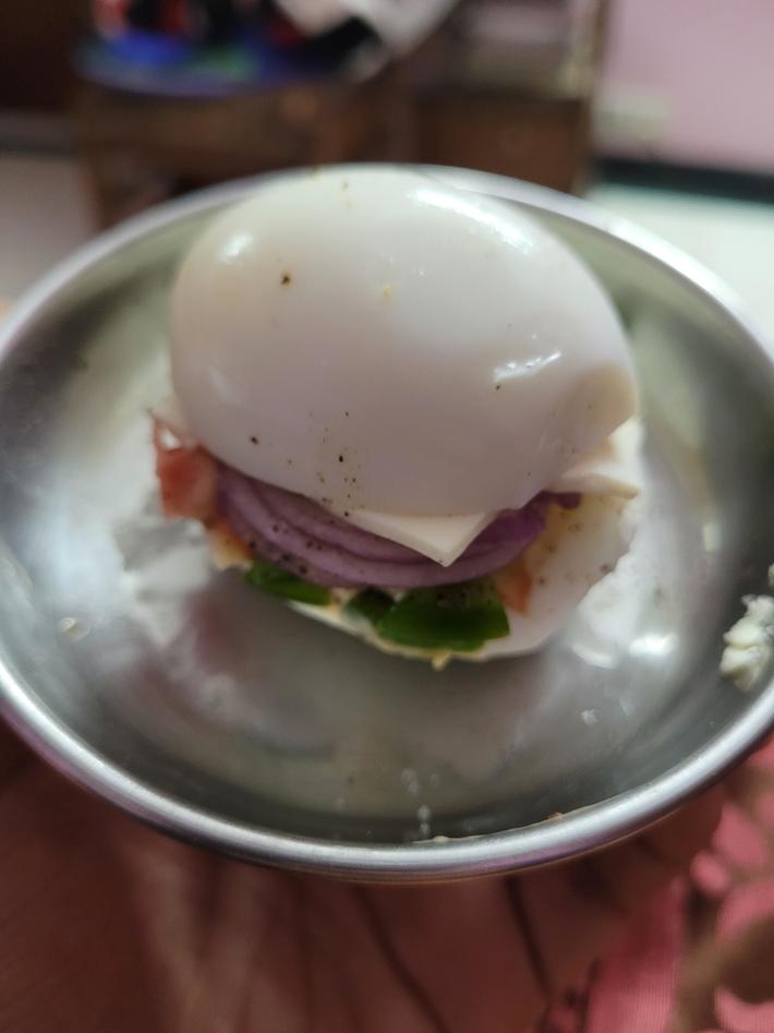 My dad asked me if I wanted an egg sandwich. I'm not even mad, this is genius!