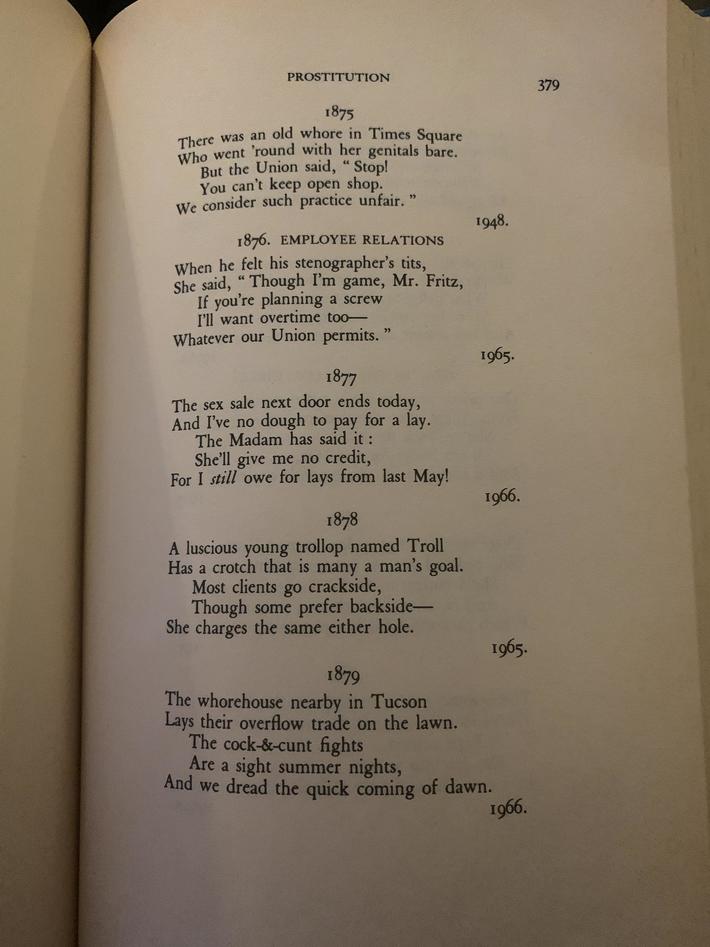 Found a book of erotic limericks in my parents basement.