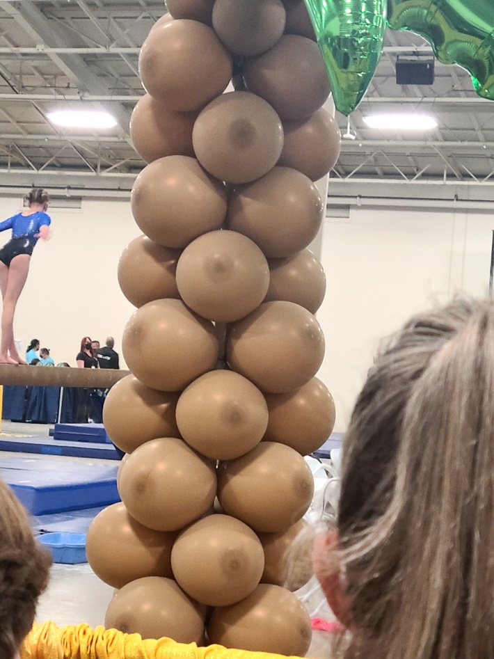 Coconut Tree Balloons Put Up by My Daughter's Gymnastics Venue...