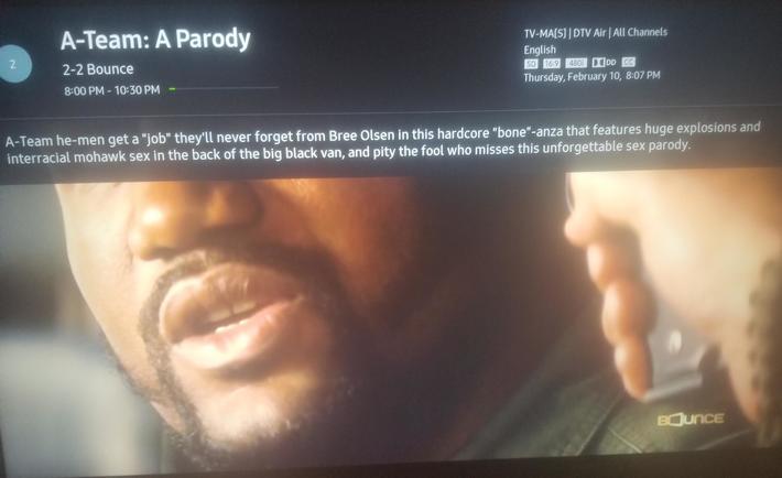 Someone at my local tv station uploaded the wrong A-Team movie description.