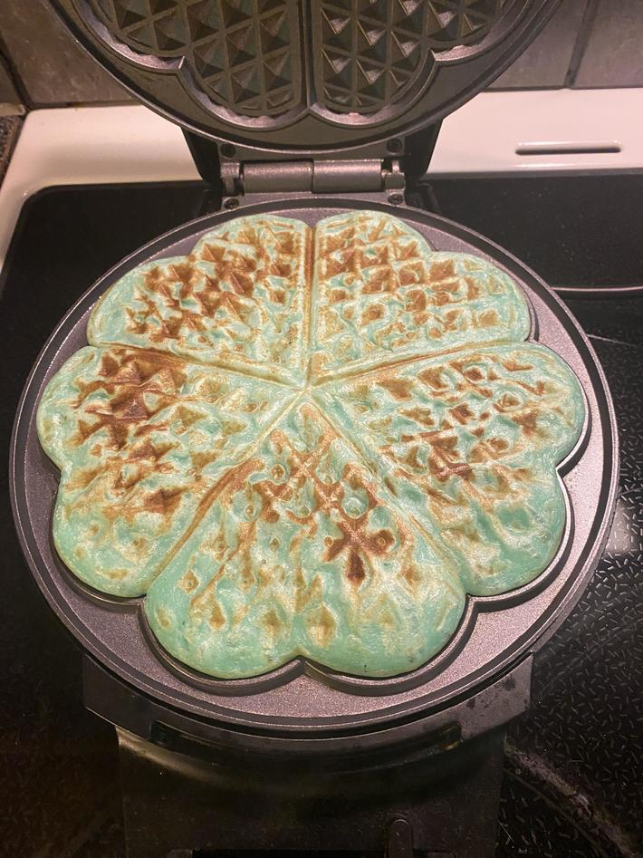 Blue waffles. My kid insisted.