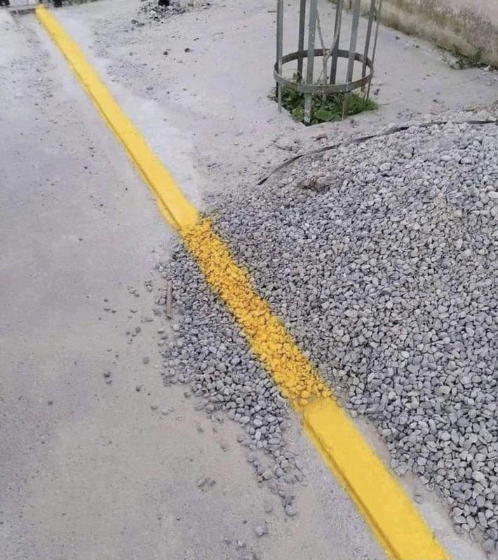 They pay me to paint not move gravel.
