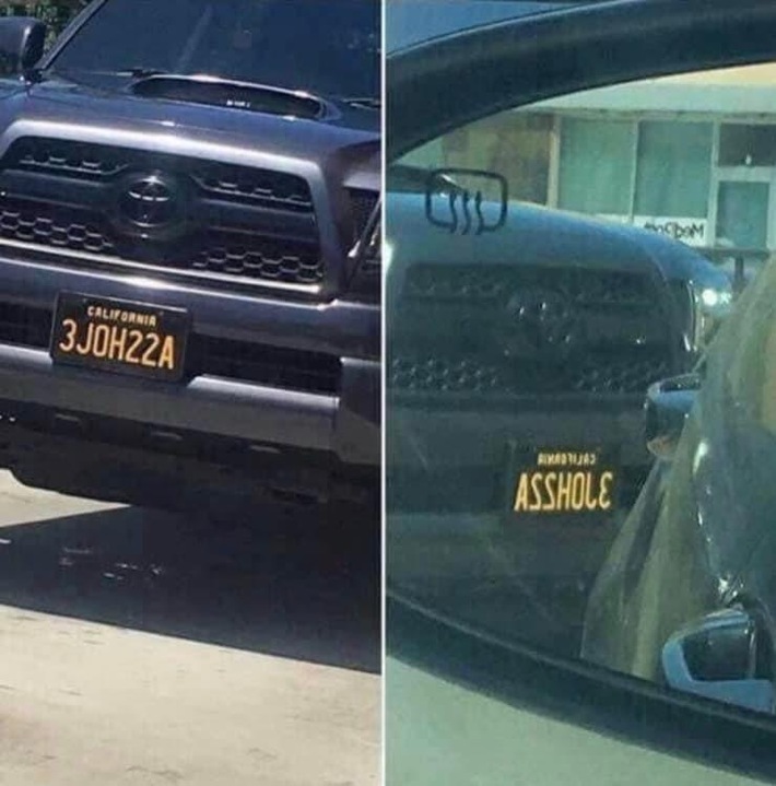 The license plate game is strong with this one