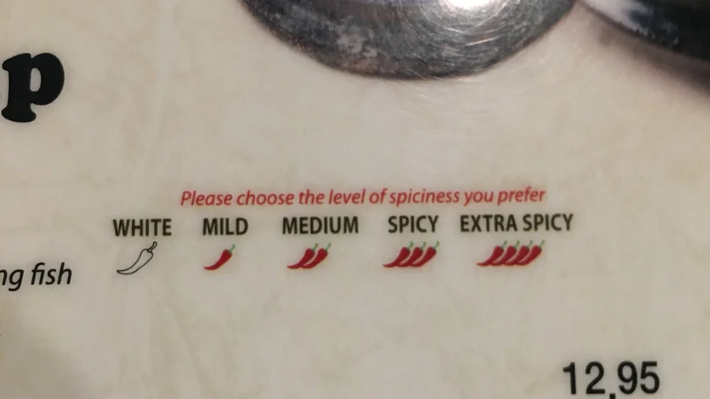 Spice level: White