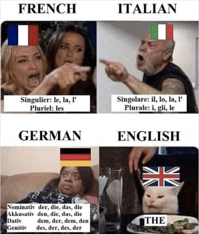 English just keeps some things simple