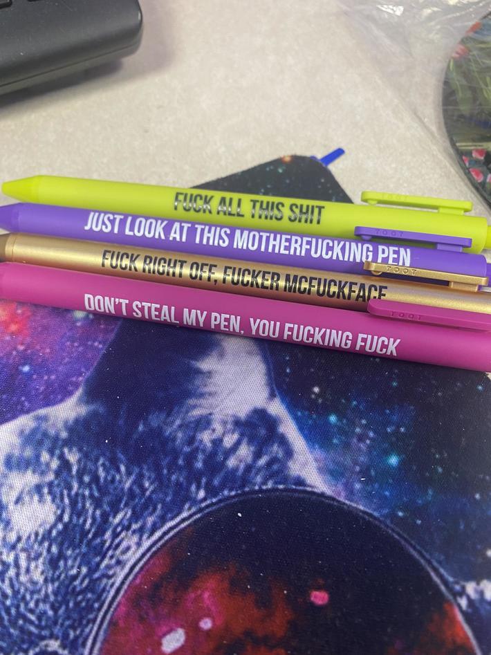 One of the nurses at my facility was fed up with people taking her pens.