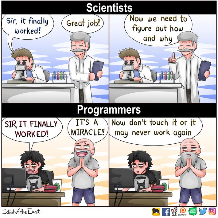 It's the same when those old big TV's are not working properly so you hit on the back and then it suddenly works