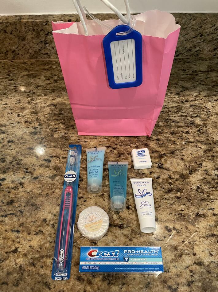 First Day of Teacher Appreciation Week. This was our gift bag given to us by administration.